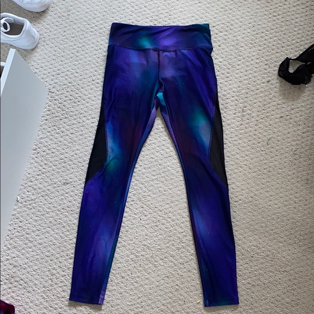 Galaxy leggings with mesh design